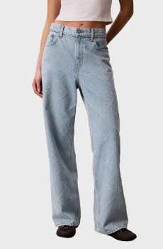 Женские голубые джинсы с узором Голубой 25-RG Calvin Klein Jeans LV047F495G
