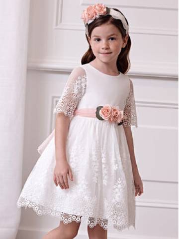 Abel & Lula Елегантне плаття 5034 Білий Regular Fit Abel & Lula Елегантне плаття 5034 Білий Regular Fit