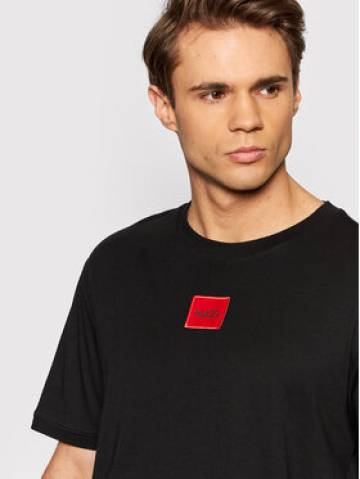 Hugo Футболка Diragolino212 50447978 Чорний Regular Fit Hugo Футболка Diragolino212 50447978 Чорний Regular Fit