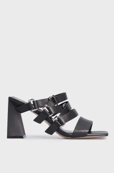 Женские черные кожаные мюли Sadie Черный 39 PRPY PRSLT5028W