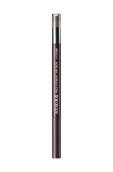Карандаш-пудра для бровей The Saem Eco Soul Pencil & Powder Dual Brow 03 Deep Gray, 0.8 г