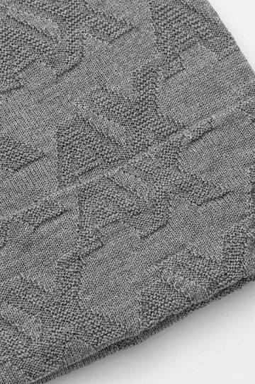 Шерстяная шапка Armani Exchange цвет серый из тонкого трикотажа шерсть 954661 4F301 Шерстяная шапка Armani Exchange цвет серый из тонкого трикотажа шерсть 954661 4F301