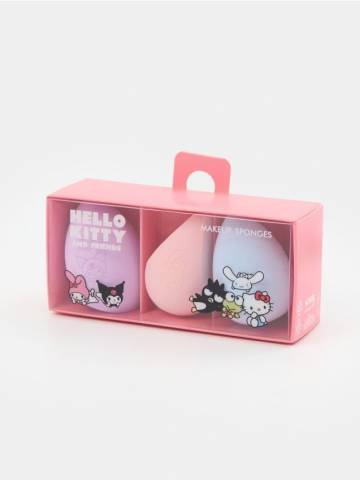 Спонж для макіяжу Hello Kitty 3 pack - різнобарвний Спонж для макіяжу Hello Kitty 3 pack - різнобарвний