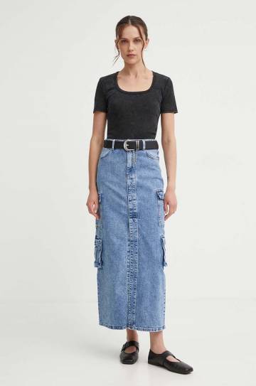 Джинсовая юбка Answear Lab maxi расклешённая Джинсовая юбка Answear Lab maxi расклешённая