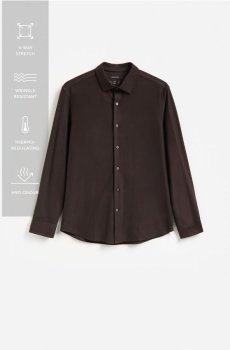 Reserved - Рубашка slim fit - темно коричневий - VM155-89X