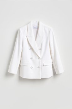 Reserved - Двобортний блейзер - кремовий - 147IS-01X