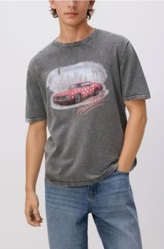Reserved - Футболка з принтом - темно-сірий - 640HD-90X