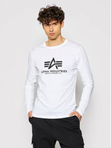 Alpha Industries Longsleeve Basic T 100510 Білий Regular Fit Alpha Industries Longsleeve Basic T 100510 Білий Regular Fit