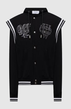 Черная спортивная куртка с логотипом