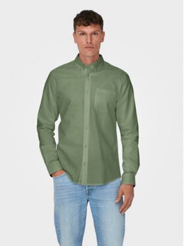 Only & Sons Сорочка Neil 22019669 Зелений Slim Fit Only & Sons Сорочка Neil 22019669 Зелений Slim Fit