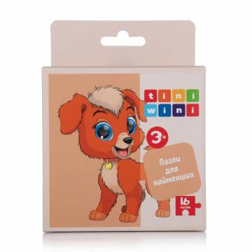 Пазлы для детей Tini Wini Щенок, 3+ лет, 16 шт Пазлы для детей Tini Wini Щенок, 3+ лет, 16 шт
