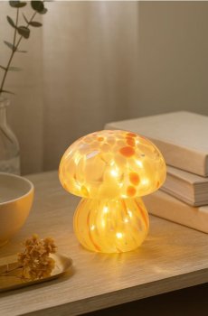 Декоративна LED-лампа у формі гриба - пильно-рожевий