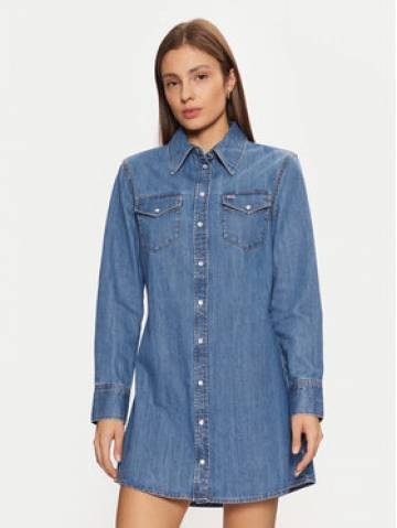Tommy Jeans Джинсова сукня Western DW0DW19853 Голубий Regular Fit Tommy Jeans Джинсова сукня Western DW0DW19853 Голубий Regular Fit