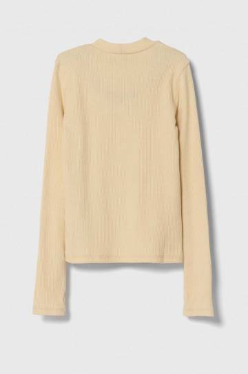 Детский лонгслив United Colors of Benetton цвет бежевый