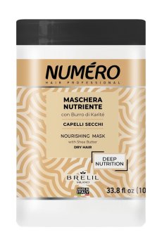 Питательная маска для волос Brelil Numero Nourishing Mask With Shea Butter с маслом карите, 1 л