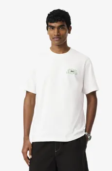 Мужская белая футболка Белый L Lacoste TH219770V