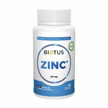 Цинк Biotus Zinc 32 мг, 100 капсул Цинк Biotus Zinc 32 мг, 100 капсул