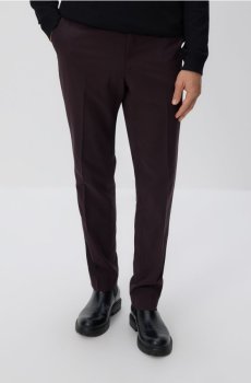 Reserved - Костюмні брюки вузького крою - червоне дерево - 8516H-93X