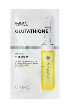 Ампульная маска для лица Missha Mascure Whitening Sheet Mask с глутатионом, 28 мл