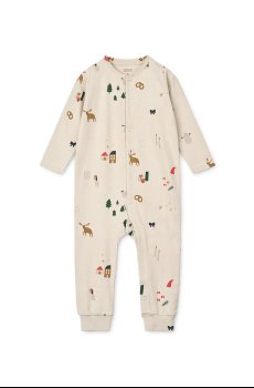 Детские полузунки Liewood Birk Printed Pyjamas Jumpsuit