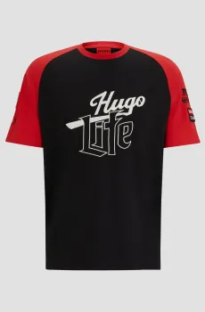 Мужская черная футболка Черный XS HUGO 50508455;001