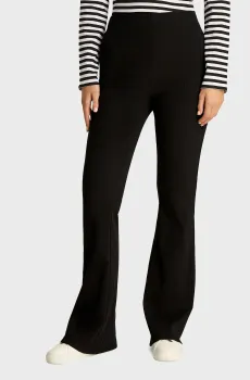 Женские черные спортивные брюки WOVEN LABEL WIDE LEG RIB PANTS Черный L Calvin Klein Jeans J20J224842