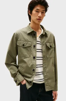 Мужская оливковая куртка TWILL SHIRT Оливковый S Tommy Hilfiger MW0MW39634