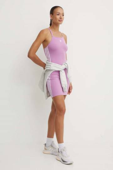 Платье adidas Originals цвет розовый mini облегающее IY7292 Платье adidas Originals цвет розовый mini облегающее IY7292