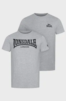 Мужская серая футболка (2 шт) Серый S Lonsdale 116067