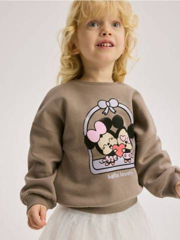 Reserved - Світшот Mickey Mouse - нюдовий - 691EG-02X Reserved - Світшот Mickey Mouse - нюдовий - 691EG-02X