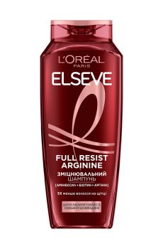 Укрепляющий шампунь L’Oreal Paris Elseve Full Resist Arginine + Aminexil для ослабленных волос, склонных к выпадению, 250 мл