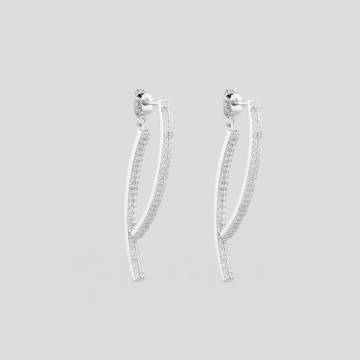 Серебряные серьги Minimal 2-0019б Серебряные серьги Minimal 2-0019б