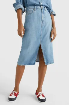 Женская голубая джинсовая юбка HW LYRA Голубой 32 Tommy Hilfiger WW0WW38132
