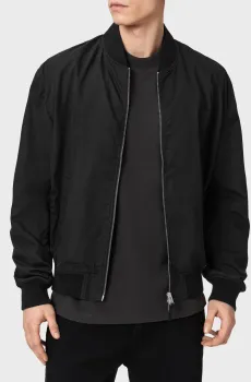 Мужской черный бомбер SANDERS Черный XL AllSaints M044OE