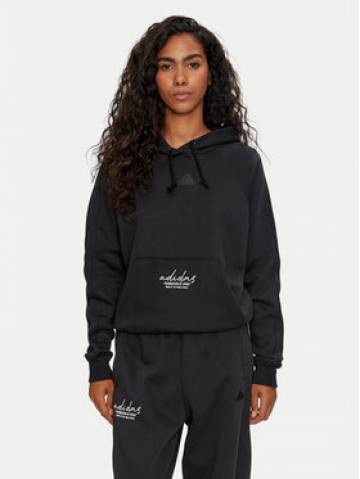 adidas Світшот Signature Graphic Embroidery IY1477 Чорний Loose Fit adidas Світшот Signature Graphic Embroidery IY1477 Чорний Loose Fit
