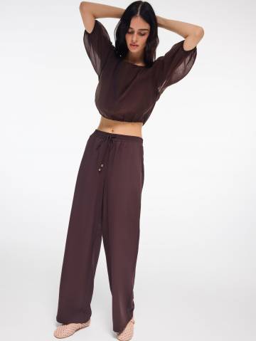 Mohito - Віскозні штани - темно-коричневий - 36