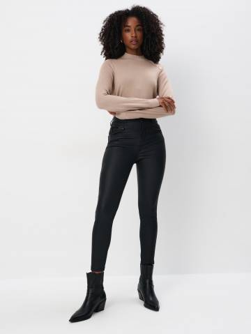 Mohito - Штани skinny з восковим блиском - чорний - 32 Mohito - Штани skinny з восковим блиском - чорний - 32