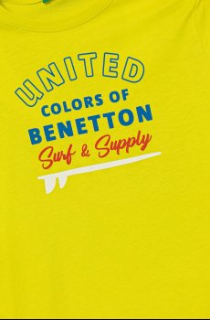 Детская хлопковая футболка United Colors of Benetton