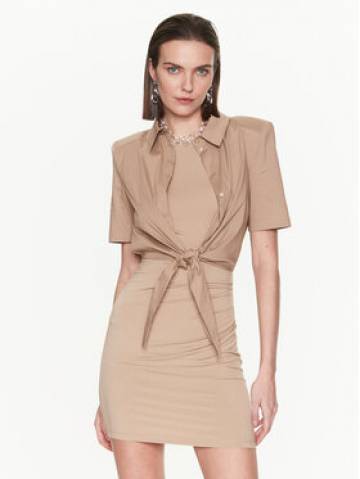 Patrizia Pepe Повсякденна сукня 8A1055/J013-B752 Бежевий Regular Fit Patrizia Pepe Повсякденна сукня 8A1055/J013-B752 Бежевий Regular Fit