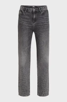 Женские серые джинсы SPARKLE Серый 26 Karl Lagerfeld 240W1104