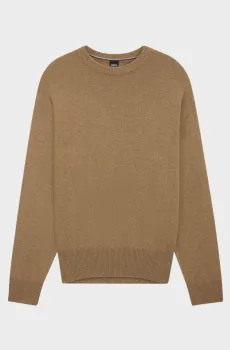 Мужской бежевый шерстяной джемпер Бежевый XL BOSS 50550001;252