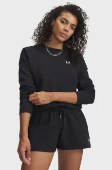 Женский черный лонгслив Sport Terry Crew Черный XS Under Armour 6011016-001