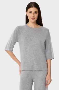 Женский серый шерстяной джемпер Серый 42 MARC&ANDRE W25-00CH0219