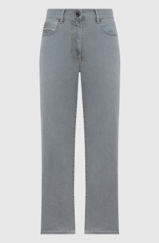 Серые джинсы с логотип патч