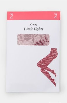 Колготки з візерунком - буряковий