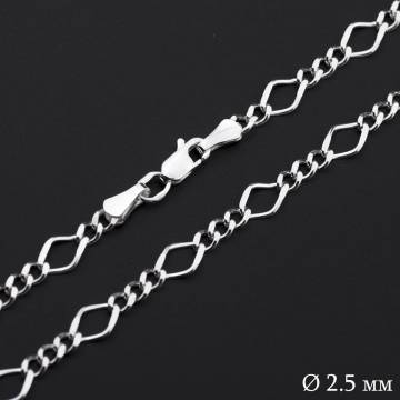 Серебряная цепочка плетение Нонна 3+1 б012683 Серебряная цепочка плетение Нонна 3+1 б012683