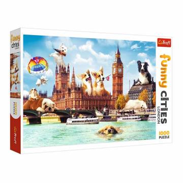 Пазл Trefl Funny Cities Песики в Лондоні 1000 елементів (10596) Пазл Trefl Funny Cities Песики в Лондоні 1000 елементів (10596)