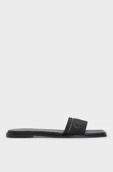 Женские черные слайдеры FLAT SLIDE HE Черный 37 Calvin Klein HW0HW01989