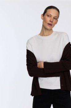 Reserved - Футболка з мерсеризованої бавовни - білий - 2292T-00X