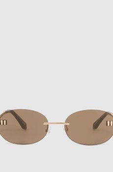 Золотые солнцезащитные очки Frisco